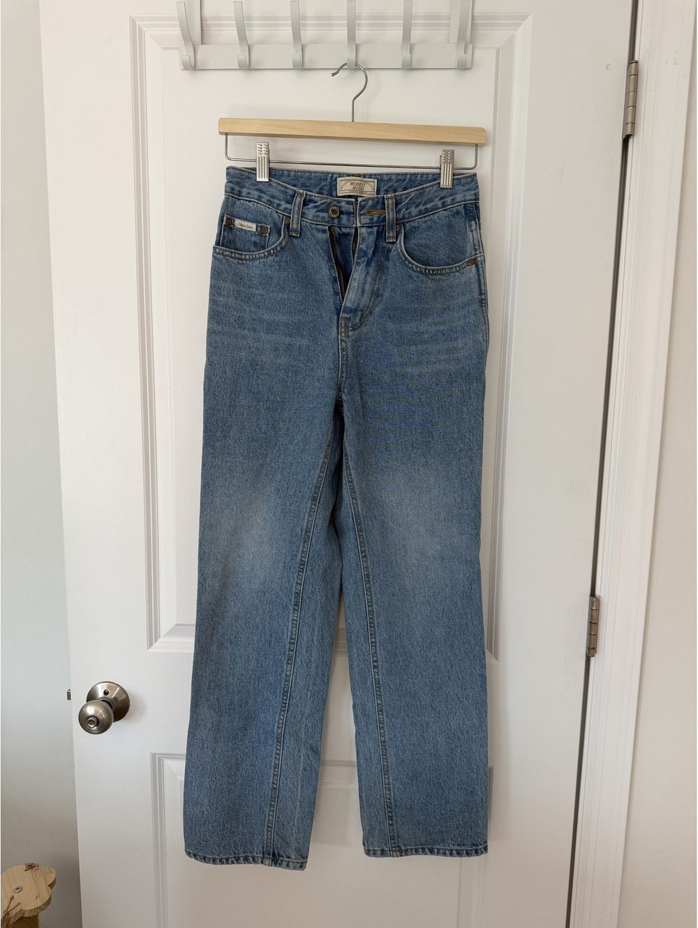 Modest Mood Classic High-Waisted Straight Leg Blue Denim Jeans